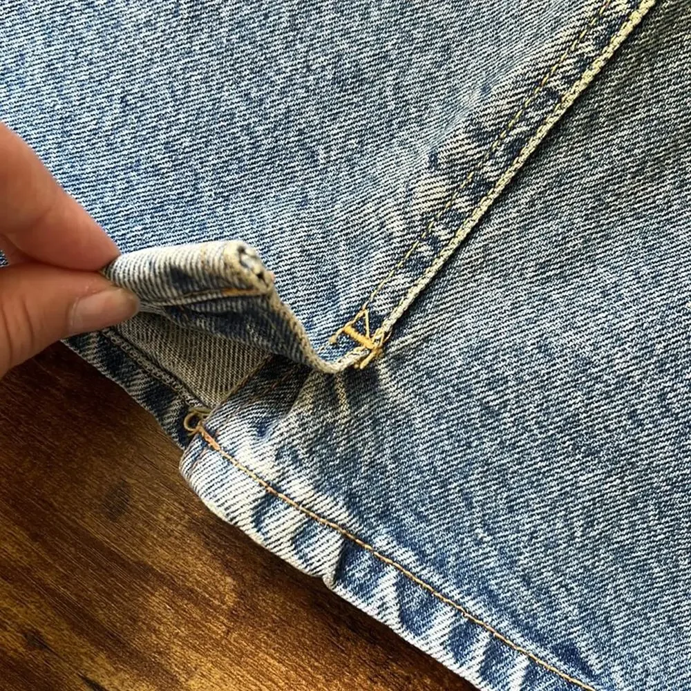Vintage Jordache Cotton High Rise Lighter Wash Denim Skirt